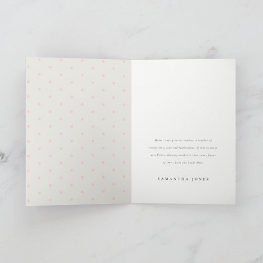 Schattig kind getekende roze bloem botanische Moed Kaart (Binnen)