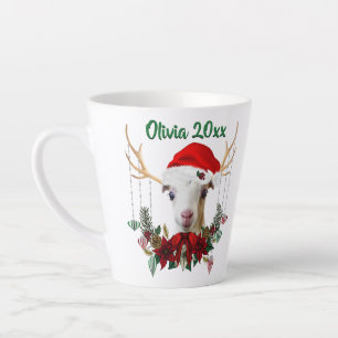 Schattig Kind kerstmis LaMancha Goat Latte Mok