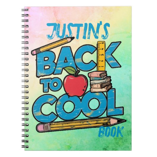 Schattig kind terug naar school  notitieboek (Voorkant)