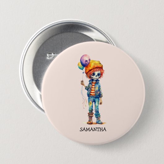 Schattig Kind Zombie - Schattige Halloween (2) Ronde Button 7,6 Cm (Voorkant /achterkant)