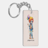 Schattig Kind Zombie - Schattige Halloween (2) Sleutelhanger (Voorkant Links)