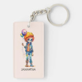 Schattig Kind Zombie - Schattige Halloween (2) Sleutelhanger (achterkant)