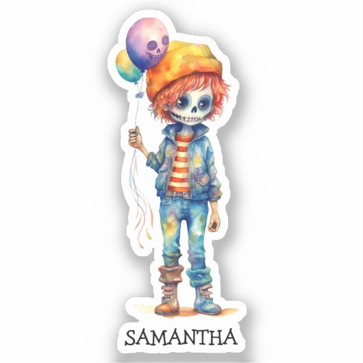 Schattig Kind Zombie - Schattige Halloween (2) Sticker (Voorkant)
