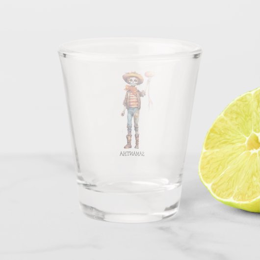 Schattig Kind Zombie - Schattige Halloween (3) Shot Glas (Achterkant)