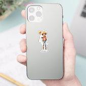 Schattig Kind Zombie - Schattige Halloween (3) Sticker (Telefoon)
