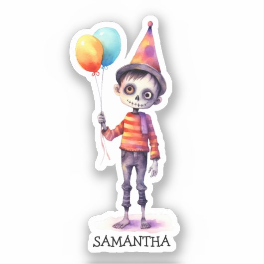 Schattig Kind Zombie - Schattige Halloween (4) Sticker (Voorkant)
