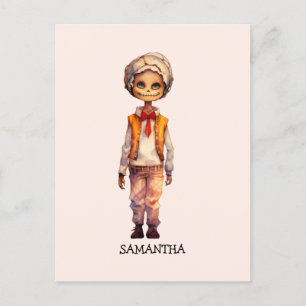Schattig Kind Zombie - Schattige Halloween Briefkaart