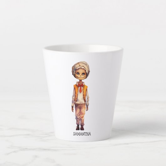 Schattig Kind Zombie - Schattige Halloween Latte Mok (Voorkant)