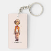 Schattig Kind Zombie - Schattige Halloween Sleutelhanger (achterkant)