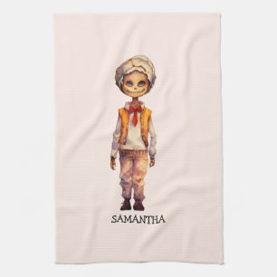 Schattig Kind Zombie - Schattige Halloween Theedoek