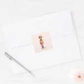 Schattig Kind Zombie - Schattige Halloween Vierkante Sticker (Envelop)