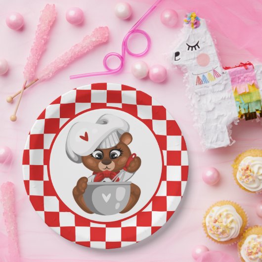 schattig kinder bakfeest papieren bordje (Feest)