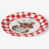 schattig kinder bakfeest papieren bordje (Gekanteld)