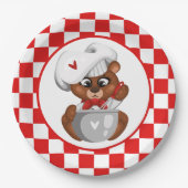 schattig kinder bakfeest papieren bordje (Voorkant)