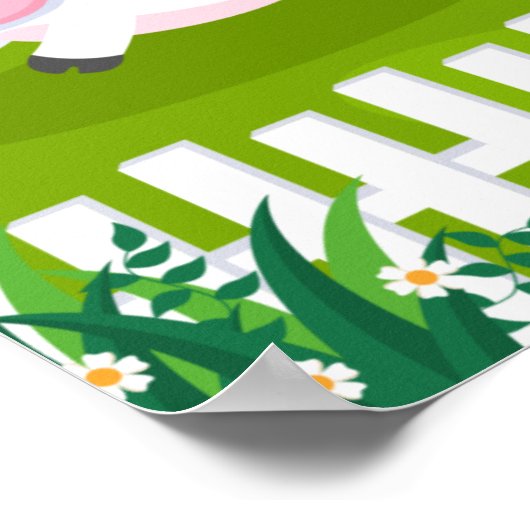 schattig kinder Boerderij Poster (Hoek)