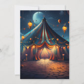 schattig kinder Carnaval Circus Show 1e Verjaardag Kaart (Achterkant)