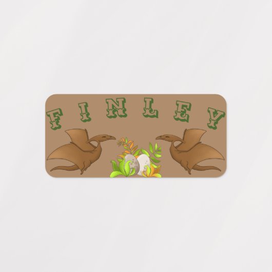 Schattig Kinder Dinosaur Day Care School Kleding L Labels (Design 1)