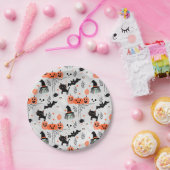 schattig kinder halloween papier bord grijs (Feest)