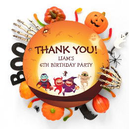 Schattig Kinder Halloween Ronde Sticker