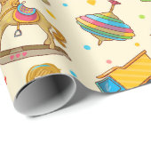 Schattig Kinder patroon Cadeaupapier (Rol Hoek)