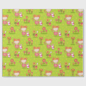 Schattig Kinder patroon Cadeaupapier (Vlak)