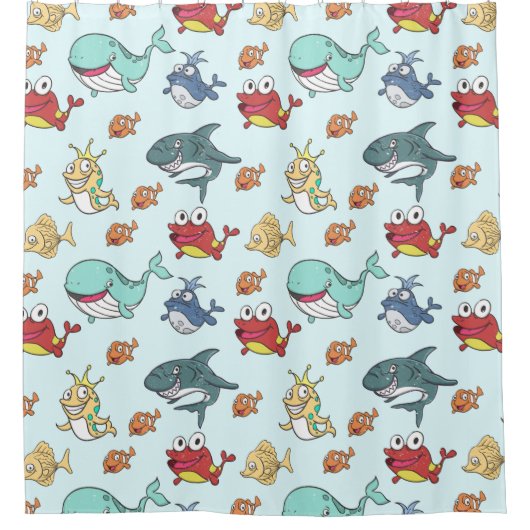 Schattig Kinder patroon Douchegordijn (Voorkant)
