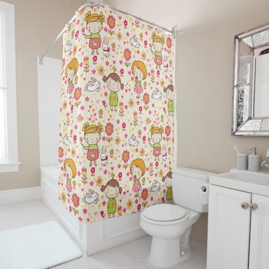 Schattig Kinder patroon Douchegordijn (In situ)