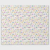 Schattig kinder regenboogpatroon cadeaupapier (Vlak)