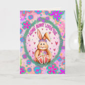 Schattig Kinder Sommige Konijntje houdt van je Ins Kaart (Voorkant)