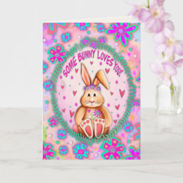 Schattig Kinder Sommige Konijntje houdt van je Ins Kaart