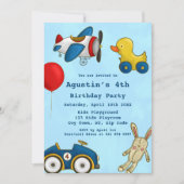 Schattig Kinder speelgoed verjaardagsfeestje Kaart (Voorkant)