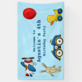 Schattig Kinder speelgoed verjaardagsfeestje Spandoek (Verticaal)