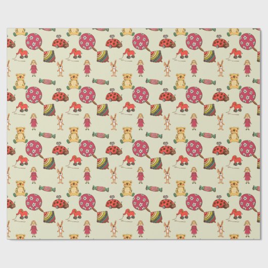 Schattig Kinderen pakpapier (Vlak)