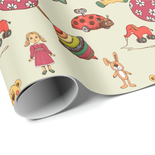 Schattig Kinderen pakpapier (Rol Hoek)