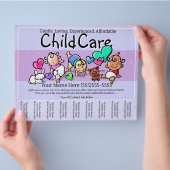 Schattig Kinderopvang Babysitting Day Care Scheurb Flyer (Hand)