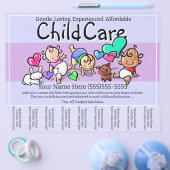 Schattig Kinderopvang Babysitting Day Care Scheurb Flyer (Enkel)