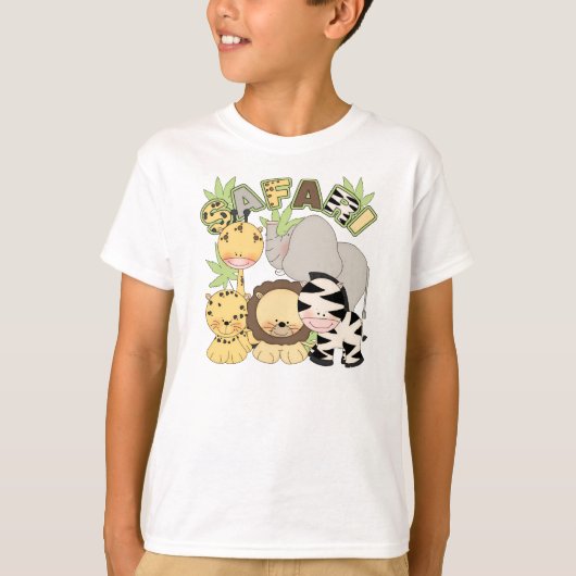 schattig kindershirt met safari-oerwouden t-shirt (Voorkant)