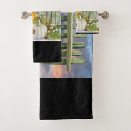 Schattig kinderverhaal pompoenpleister bad handdoek