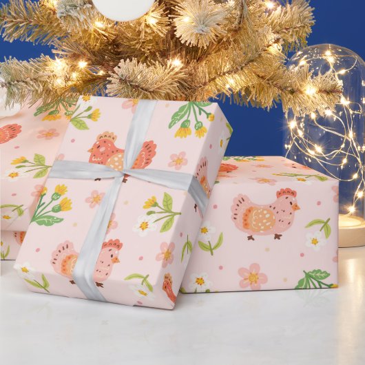 Schattig Kip Cadeaupapier (Feestdagen)