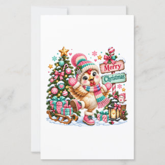 Schattig Kip Fijne Kerstdagen