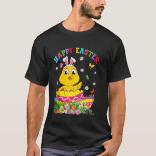 Schattig Kip In Paaseieren Gelukkige Pasen Jongens T-shirt