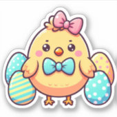 schattig kip sterven cut sticker (Voorkant)