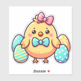 schattig kip sterven cut sticker