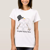 Schattig Kissingensnowman Couple T-shirt (Voorkant)