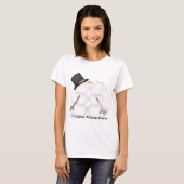 Schattig Kissingensnowman Couple T-shirt (Voorkant volledig)