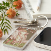 Schattig kitscherig vintage Valentijnsdag, kindere Sleutelhanger (Voorkant Rechts)