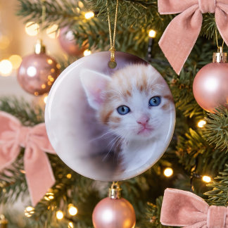 Schattig Kitten 1 Foto Keramisch Ornament