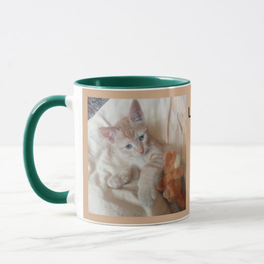 Schattig Kitten Aangepaste Foto 2e Verjaardag Mok (Links)