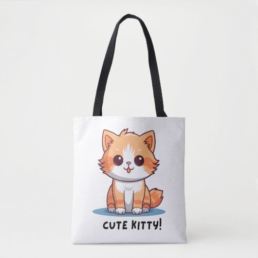 'Schattig Kitten' Aardig Kat Karakter Tote Bag (Voorkant)