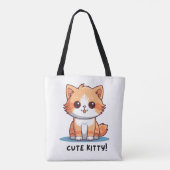 'Schattig Kitten' Aardig Kat Karakter Tote Bag (Achterkant)